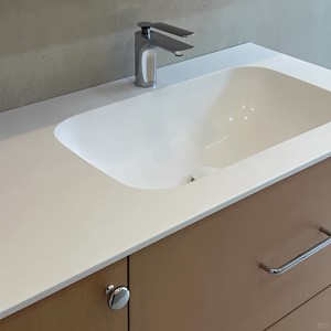 Comptoir de salle de bain intégré en DuPont Corian sur mesure pour salles de bain, hôtels, gîtes – Personnalisation de <span class=keywords><strong>meuble</strong></span>-lavabo et de <span class=keywords><strong>vasque</strong></span> - Product Image 5