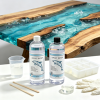 Résine époxy transparente de qualité supérieure pour table en bois flotté, cristalline AB, pour artisanat, fournie directement par l'usine