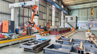 Robot industrial inteligente de 7 ejes, robot de soldadura inteligente de estructura de acero tipo cantilever sin necesidad de programación