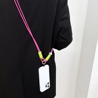 Lanière de chaîne de couleur dégradée pour étui de téléphone et accessoires de sac lanière de chaîne de charme pour téléphone portable