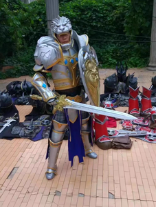 Ensemble d'épées jouets bleues/blanches du Lich King <span class=keywords><strong>Arthas</strong></span> de World of Warcraft, armure et armes personnalisables, accessoires de cosplay - Product Image 3