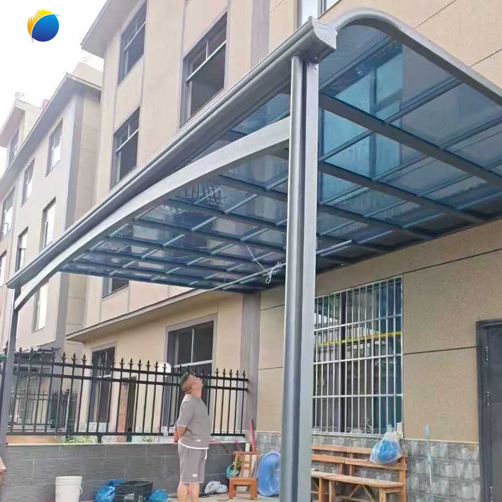 Telhado de policarbonato para garagem de metal para 2 carros - durável e  elegante, image size:1000x1000