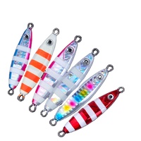 Leurres métalliques lumineux à lancer en haute mer 20g 30g 40g, réfléchissants au laser, pour la pêche au jigging lent en eau salée et en rivière, pour le marlin