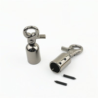 Fermoirs en alliage de zinc pour bijoux, accessoires de quincaillerie pour bagages et sacs à main, crochets pivotants et clips pour sacs, finition or clair brossé antique