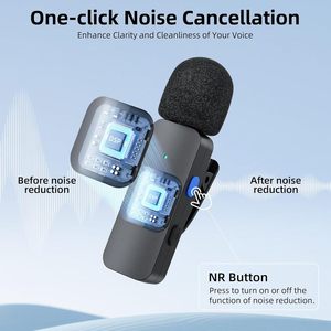 Microphone cravate cardioïde sans fil BY-10 pour <span class=keywords><strong>iPhone</strong></span> 15/16/Samsung/TECNO/REDMI Appareils Type-C - Enregistrement vidéo Streaming - Product Image 4