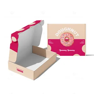 Custom Design Eco Friend Food Grade Cake Cookie Donut Macaron Paper Food Packaging Boxes