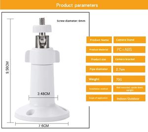 Support de montage de caméra de sécurité réglable à 360 degrés, pour <span class=keywords><strong>Arlo</strong></span> Pro, support mural universel de surveillance intérieure et extérieure - Product Image 2