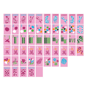 Jeu de Mahjong américain de 160 pièces, tuiles de Mahjong en acrylique rose pétale avec Joker, signes des fleurs et du vent, jeu de société familial - Product Image 2