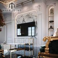 Villa de luxe en marbre pierre décoration de maison architecture 3d services de design d'intérieur