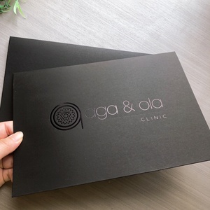 Sac en carton de cadeau d'invitation <span class=keywords><strong>A5</strong></span> noir personnalisé avec enveloppe de la meilleure qualité de logo de feuille noire pour des occasions spéciales - Product Image 5