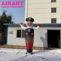Ballon gonflable de bienvenue de garçon de danseur d'air de mascotte de chef d'activité de publicité de restaurant de magasin