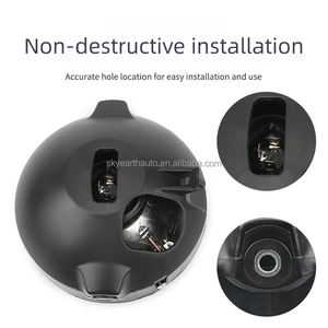 Phare de <span class=keywords><strong>moto</strong></span> Skyearth 7 pouces H4 rond en ABS noir avec anneau chromé pour Honda CB400/900 - Product Image 4