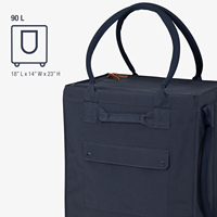 Sac de transport à roulettes personnalisé avec logo, grande capacité 90L, chariot de courses pliable portable avec roues, sacs de courses, sacs à linge