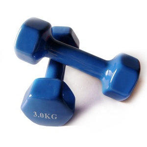 Men's bodybuilding fitness free weights cast vinyl dumbbell neoprene - Product Image 3