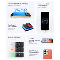 REDMI 17 5G 6+256GB Snapdragon 4 Gen 5 6.9" HD 7500mAh 45W Turbo Charging BT5.1 IP64 50MP NFC Wifi Smartphone