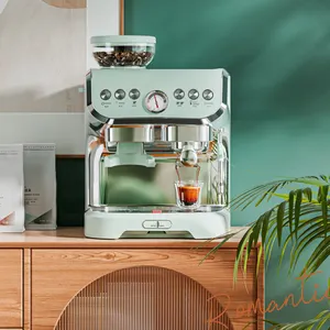 在线购买家用电动2In1咖啡机带研磨机功能的浓缩咖啡机