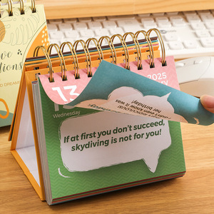 5.5*5.3 inch dễ thương bàn lịch tùy chỉnh hàng ngày lật lịch với trích dẫn đầy cảm hứng với hộp - Product Image 2