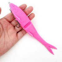 Leurre souple de pêche au jigging à queue de pagaie 170mm 120mm en PVC, type Shad Swimbait, pour la pêche au brochet en eaux salées et en rivières, cible : espèces de pêche