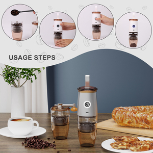 Moulin à café électrique miniature réglable à 5 vitesses, machine à moudre le café, moulin à café à meules coniques, moulin à café électrique USB - Product Image 4