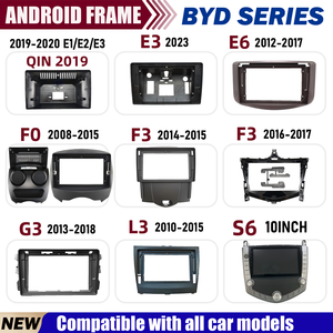 Cadre d'intégration pour autoradio et lecteur DVD de voiture pour BYD, kit de panneau de tableau de bord pour écran de voiture, compatible Android - Product Image 1