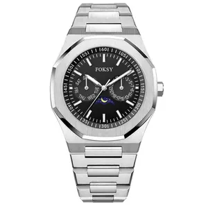 Jam Tangan Silikon Pria, Jam Tangan Stainless Steel Pria Montre Homme Luxe, Produk Tren