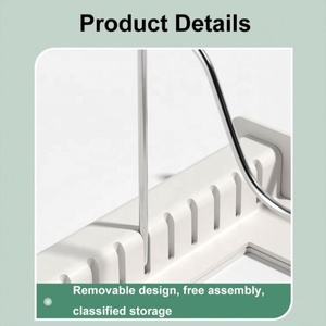 Organizador de tapas de sartén multifunción de plástico brillante estilo rústico ecológico con 7 compartimentos rectangulares al por mayor - Product Image 3