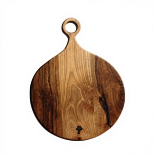 Bandeja Rústica de Madera para Servir Filetes y Pizzas con Asa de Madera, Apta para Lavavajillas, para Uso en Restaurantes - Product Image 3