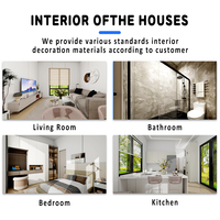 Cabane Airbnb mobile de luxe au design moderne, en acier léger, maison en verre miroir mobile, structure LGS, villa préfabriquée