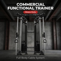 Appareil de musculation commercial à câble double avec bras de charge indépendants pour entraînement complet du corps, structure verticale compacte en fer pour triceps, pectoraux et dos