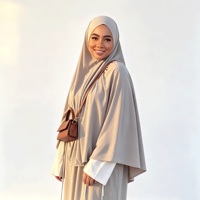 Ensemble Abaya Greige pour Femmes, Couleur Neutre, Vêtements Modestes, Vêtements Musulmans Islamiques, Longueur au Sol