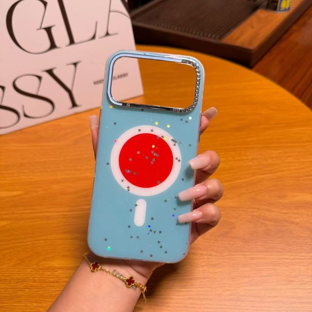 New Fashion Candy Solid Color Tempered Glass Phone Case with Lens Film for iPhone PC+TPU Shockproof Phone Case