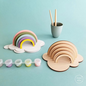 Jouets éducatifs en bois personnalisés, à construire et peindre, votre propre Kit arc-en-ciel, cadeaux d'anniversaire pour enfants, <span class=keywords><strong>2022</strong></span> pièces - Product Image 2