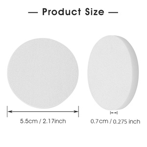 Éponge de poudre de maquillage cosmétique ronde nue blanche en latex naturel bon marché pour améliorer votre routine de beauté - Product Image 5