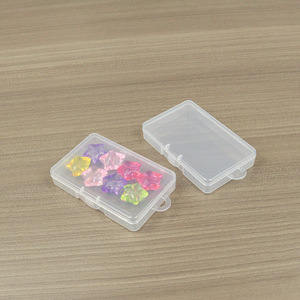 Transparent <b>Plastic</b> Storage <b>Box</b> Rectangle With Lid For Electronics Jewelry Sample <b>Display</b> 8x5.1x1.5cm - Product Image 2
