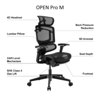 Chaise de bureau ergonomique en maille avec appui-tête 4D, accoudoirs 5D, inclinaison multi-positions, siège professionnel durable pour projets commerciaux