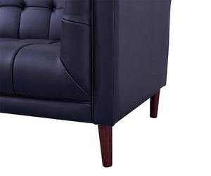 Muebles para el hogar de cuero azul oscuro Oficina 3 asientos Kubus sofá de la Sala - Product Image 5