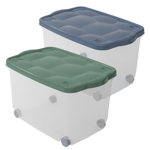 <b>Storage</b> Box Tartarugo 600x400x360mm Green Blue PP <b>Plastic</b> <b>Bin</b> with Lid for Kitchen Organization - Product Image 1