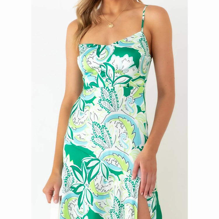 Fashion Chiffon Sling Slit Beach Dress Holiday Summer Midi Dress for Women|  Alibaba.com