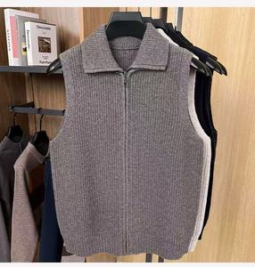 <span class=keywords><strong>Gilet</strong></span> sans manches <span class=keywords><strong>en</strong></span> <span class=keywords><strong>laine</strong></span> gris décontracté pour <span class=keywords><strong>homme</strong></span> avec fermeture éclair Doux et chaud <span class=keywords><strong>Laine</strong></span> standard - Product Image 2