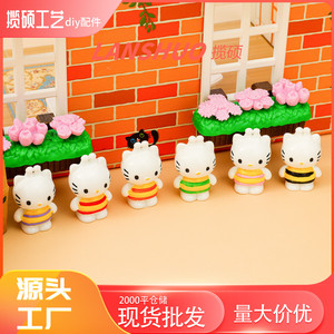 Figura de Resina de Hello Kitty, Miniatura 3D con Forma de Animal, Adorno Decorativo para el Hogar - Product Image 4
