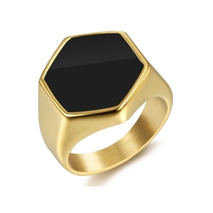 Fine Jewelry <strong>Statement</strong> <strong>Man</strong> <strong>Rings</strong> Gold Signet <strong>Ring</strong> Stainless Steel Anillos Handmade Retaining Engagement Square Turkish Acrylic - Product Image 2