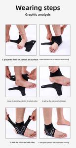 Tobillera deportiva de protección para hombres y mujeres, tobillera ajustable transpirable, manga de compresión, esguince para correr - Product Image 6
