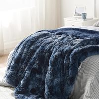 Plaid long personnalisé en fausse fourrure shaggy, couverture moelleuse à poils longs, couverture en polaire épaisse et chaude pour l'hiver
