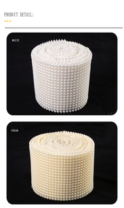 18 rangées de perles en maille rouleau de ruban de perles acryliques garniture de perles pour la fête de mariage gâteau vase décorations de douche nuptiale bricolage artisanat - Product Image 3