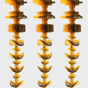 Personnalisé 10pcs PVC Nager En Plastique Pêche En Eau Salée Bia Appât Ver Fileté Pintail Aile Appât Souple 65mm 75mm 85mm Appât Souple Ver Souple - Product Image 3