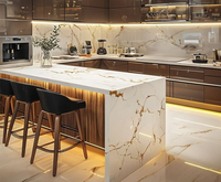 Comptoir de bar incurvé en forme de L en Corian avec éclairage LED pour centre commercial, bar à domicile, hôtel, design moderne
