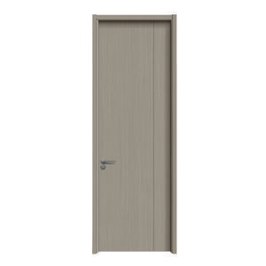 Puerta de panel plano grande al ras de nogal, precio de habitación, dormitorio, imprimación blanca, puerta Interior cepillada de madera maciza - Product Image 3