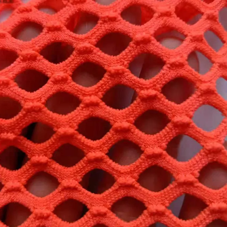 China supplier 95% polyester 5% spandex dyeing stretch mesh 130gsm Big Hole dyed mesh fashion fabric