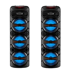 SING-E ZQS 8302 8301 esterno portatile Bluetooth sistema di altoparlanti RGB illuminazione a LED tre 8 pollici 400W Party Radio AUX