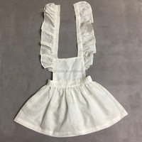 Robe pour bébé personnalisée 180-240 Gsm, robe courte pour enfants, robe en dentelle mignonne et élégante, robe en coton pour petites filles